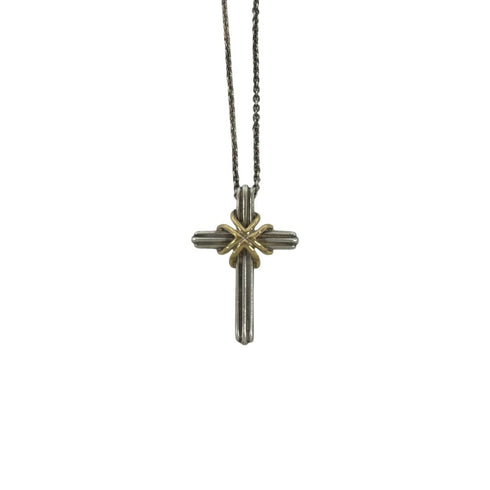 Pendant Necklace Sterling Silver and 18K Yellow Gold