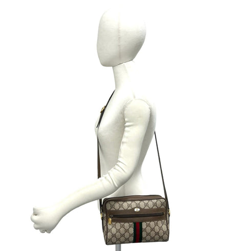 Ophidia Shoulder Bag GG Coated Canvas Small