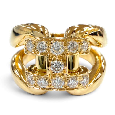 Band Ring 18K Yellow Gold With Diamond