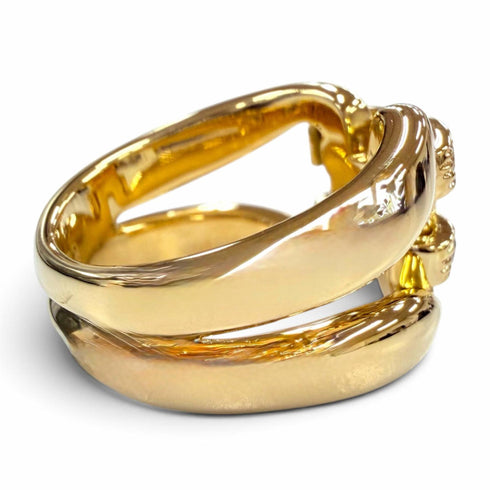 Band Ring 18K Yellow Gold With Diamond