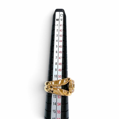 Band Ring 18K Yellow Gold With Diamond