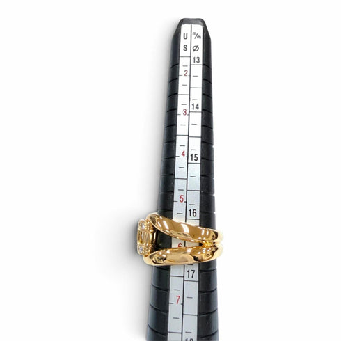 Band Ring 18K Yellow Gold With Diamond