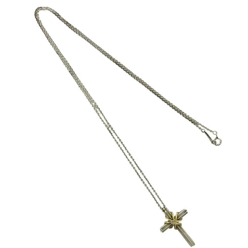 Pendant Necklace Sterling Silver and 18K Yellow Gold