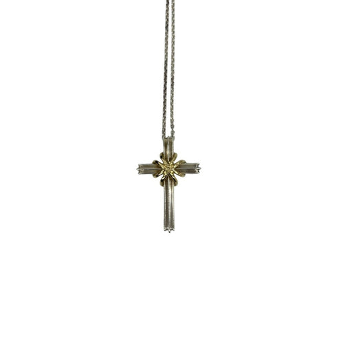 Pendant Necklace Sterling Silver and 18K Yellow Gold
