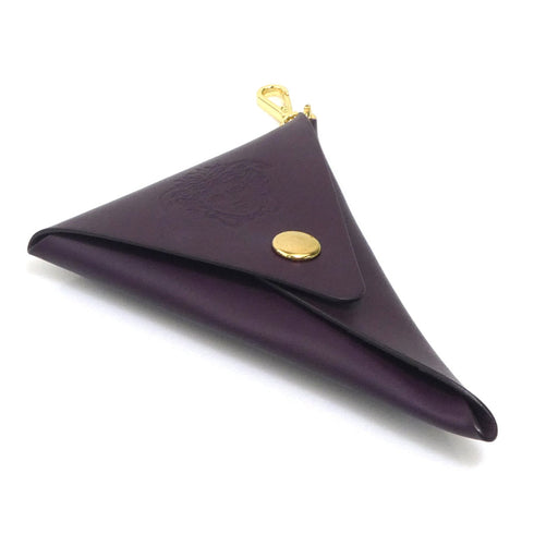 Handbag Charm Leather and Metal Purple
