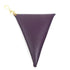Handbag Charm Leather and Metal Purple