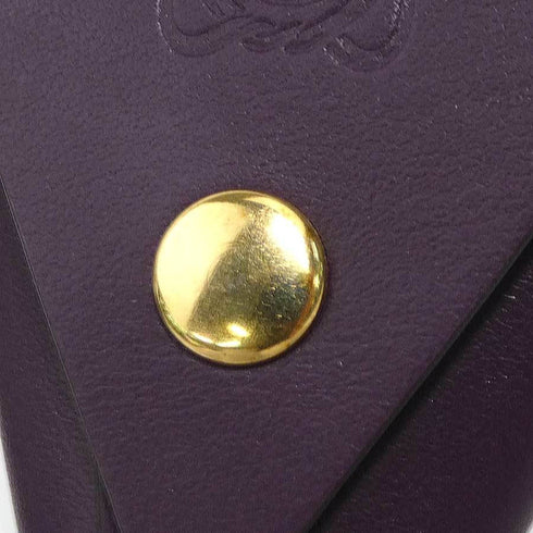 Handbag Charm Leather and Metal Purple