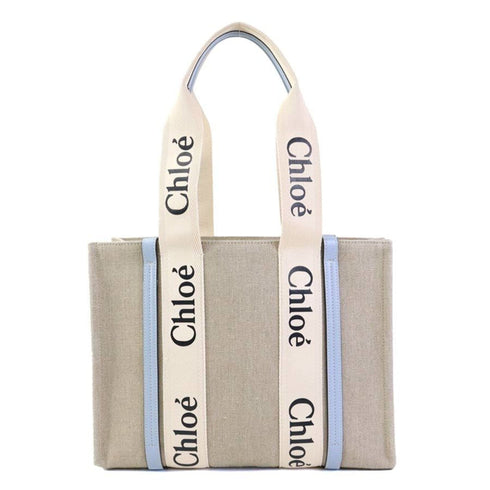 Woody Tote Canvas with Leather Medium