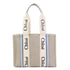 Woody Tote Canvas with Leather Medium