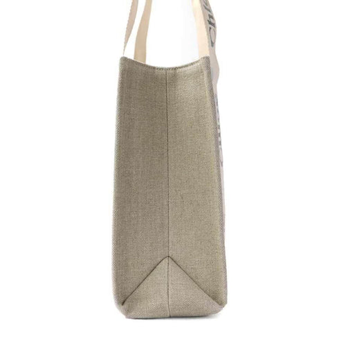 Woody Tote Canvas with Leather Medium