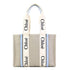 Woody Tote Canvas with Leather Medium