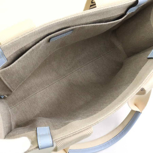 Woody Tote Canvas with Leather Medium