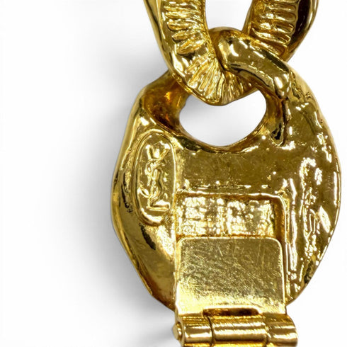 Vintage Chain Pendant Necklace Gold