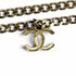 CC Logo Chain Pendant Necklace Gold-Tone Metal