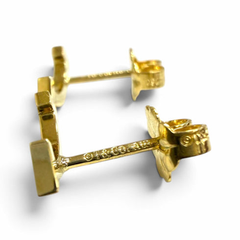 T Smile Mini Pendant Necklace 18K Yellow Gold Earrings 18K Yellow Gold