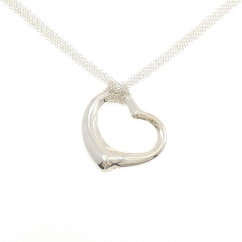 Open Heart Pendant Necklace Sterling Silver 35.7mm