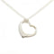 Open Heart Pendant Necklace Sterling Silver 35.7mm