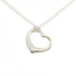 Open Heart Pendant Necklace Sterling Silver 35.7mm