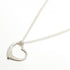 Open Heart Pendant Necklace Sterling Silver 35.7mm