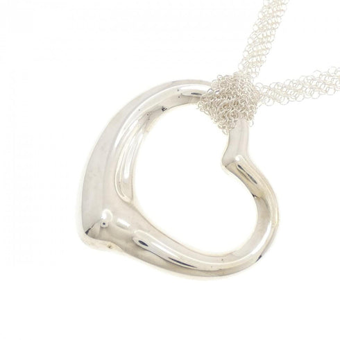 Open Heart Pendant Necklace Sterling Silver 35.7mm