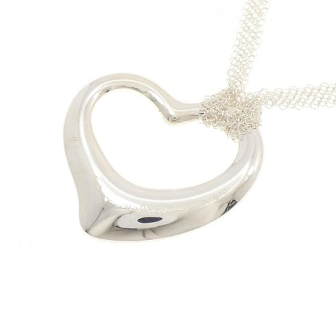 Open Heart Pendant Necklace Sterling Silver 35.7mm
