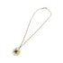 Pendant Necklace Artificial Pearl Brown Gold White