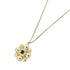 Pendant Necklace Artificial Pearl Brown Gold White