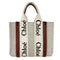 Woody Tote Canvas with Leather Small