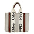 Woody Tote Canvas with Leather Small