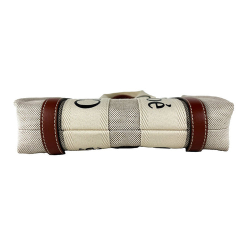 Woody Tote Canvas with Leather Small