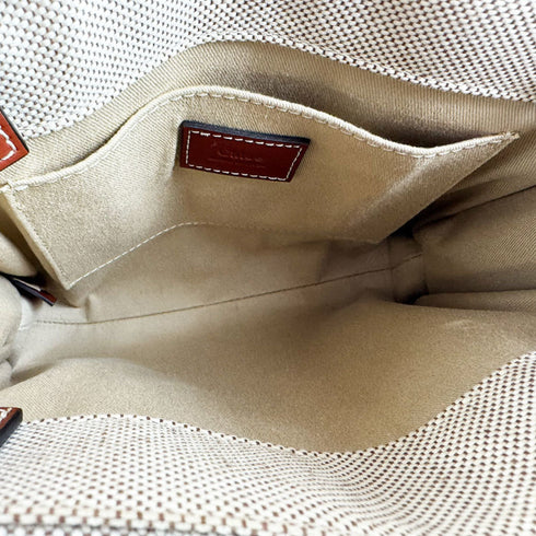 Woody Tote Canvas with Leather Small