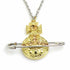 Pendant Necklace Gold and Silver Metal