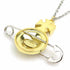 Pendant Necklace Gold and Silver Metal
