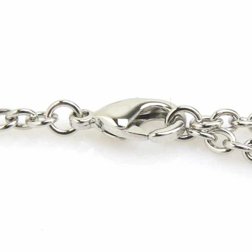 Pendant Necklace Gold and Silver Metal