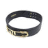 Necklace Leather Black and Gold