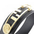 Necklace Leather Black and Gold