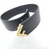 Necklace Leather Black and Gold