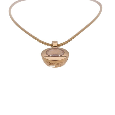 Happy Diamonds Icon Pendant Necklace 18K Rose Gold with Diamond
