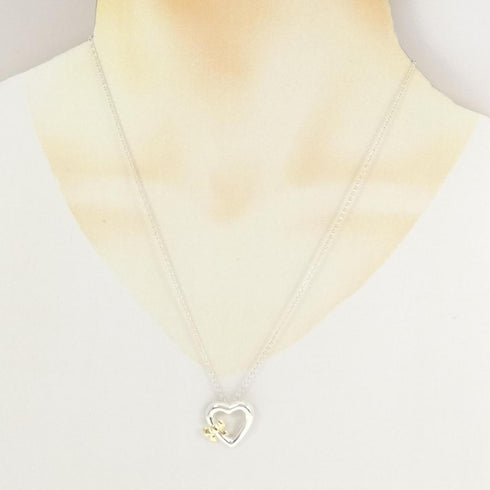 Pendant Necklace Sterling Silver and 18K Yellow Gold