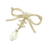 Brooch Metal Gold and White