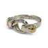 Hook Eye Ring 18K Yellow Gold and Sterling Silver