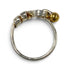 Hook Eye Ring 18K Yellow Gold and Sterling Silver