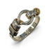Hook Eye Ring 18K Yellow Gold and Sterling Silver