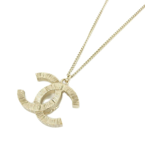 Necklace Metal Gold and White Pendant Necklace