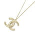 Necklace Metal Gold and White Pendant Necklace