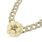 Pendant Necklace Metal Beige and Gold