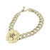 Pendant Necklace Metal Beige and Gold