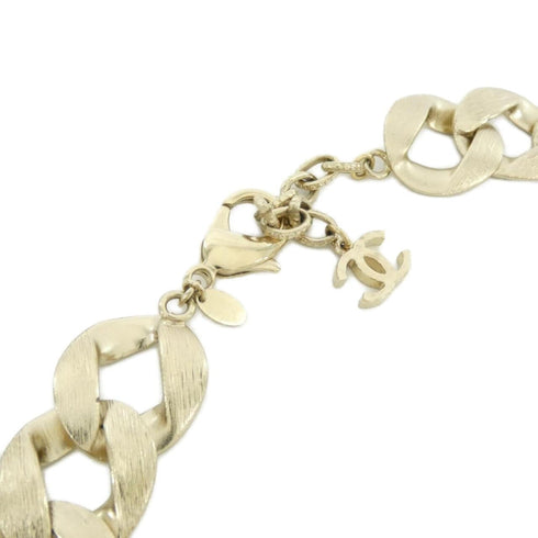 Pendant Necklace Metal Beige and Gold