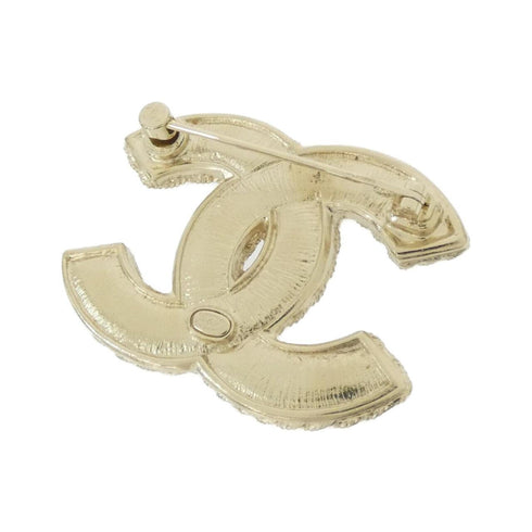 Brooch Metal Black White Gold