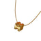 Cage d'H Pendant Necklace Gold Orange